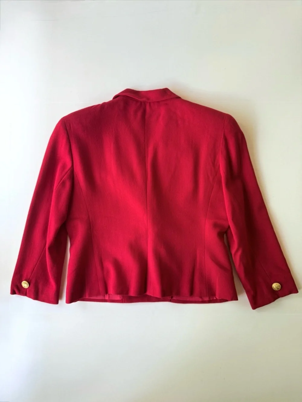 Vintage Christian Dior Red Wool Double-Breasted Blazer 12 P